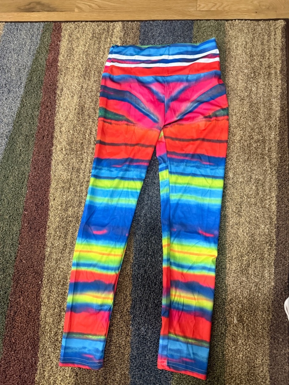 SHEIN Bright Rainbow Stripe Women’s Leggings